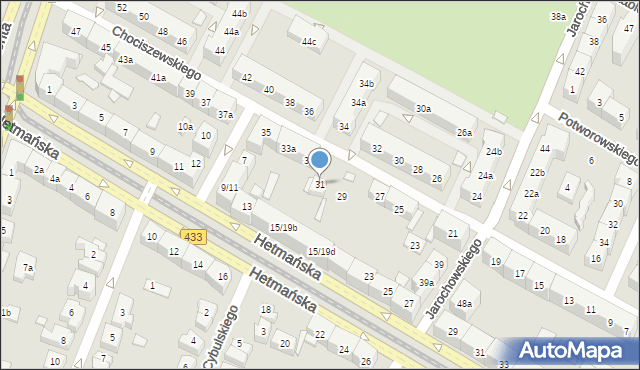 Poznań, Chociszewskiego Józefa, 31, mapa Poznania