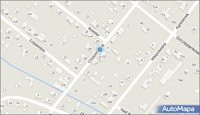 Poznań, Chotomińska, 11, mapa Poznania