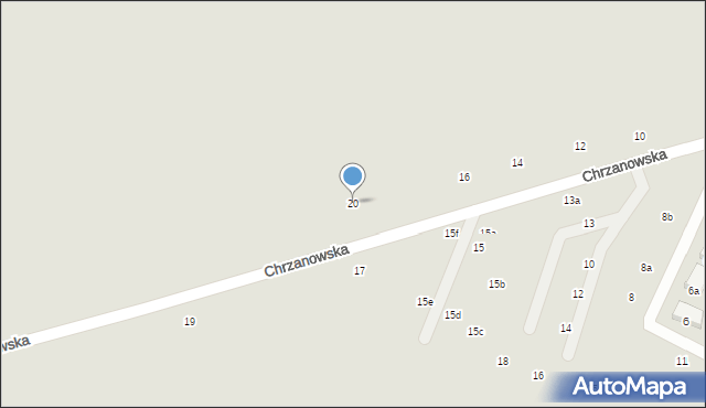 Poznań, Chrzanowska, 20, mapa Poznania