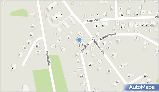 Prabuty, Chopina Fryderyka, 4, mapa Prabuty