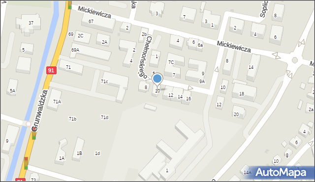 Pruszcz Gdański, Chełmońskiego Józefa, 10, mapa Pruszcz Gdański