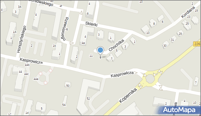 Pruszcz Gdański, Chochlika, 9, mapa Pruszcz Gdański