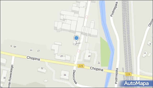 Pruszcz Gdański, Chopina Fryderyka, 17, mapa Pruszcz Gdański