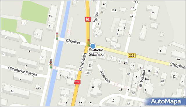 Pruszcz Gdański, Chopina Fryderyka, 2, mapa Pruszcz Gdański