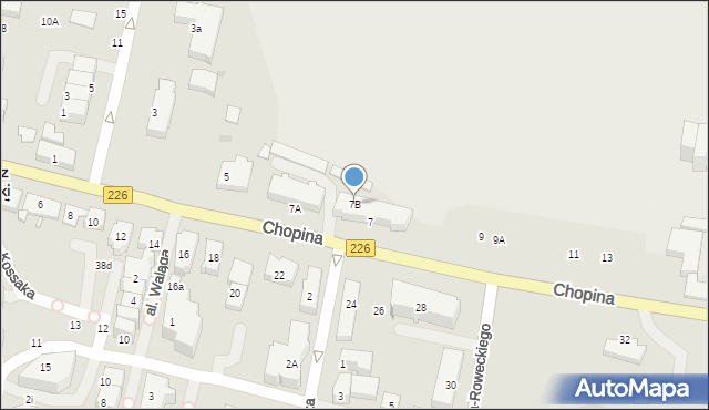 Pruszcz Gdański, Chopina Fryderyka, 7B, mapa Pruszcz Gdański