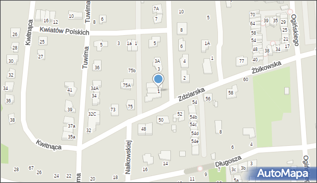 Pruszków, Chabrowa, 1, mapa Pruszków