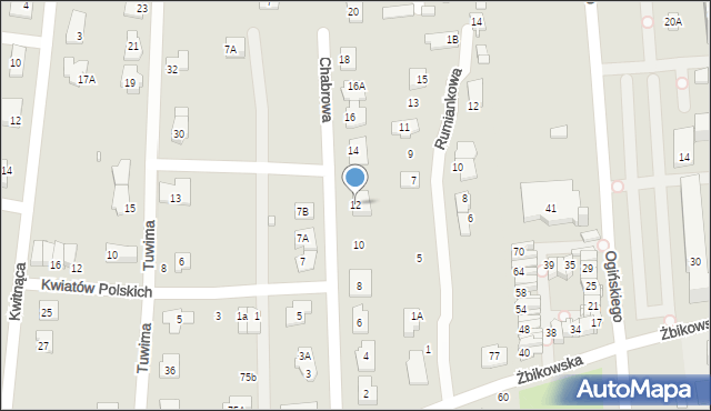 Pruszków, Chabrowa, 12, mapa Pruszków