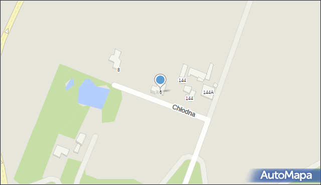Pruszków, Chłodna, 6, mapa Pruszków