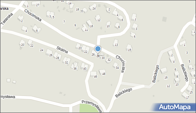 Przemyśl, Chocimska, 28, mapa Przemyśla