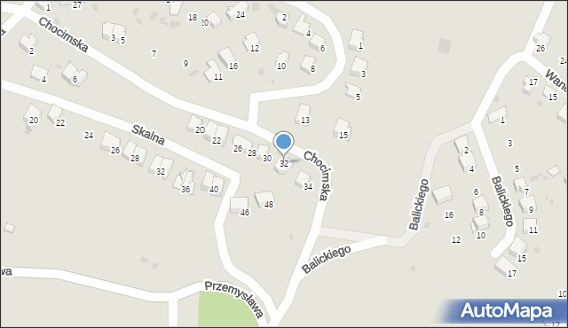 Przemyśl, Chocimska, 32, mapa Przemyśla