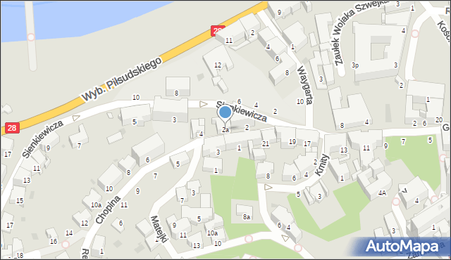 Przemyśl, Chopina Fryderyka, 2a, mapa Przemyśla