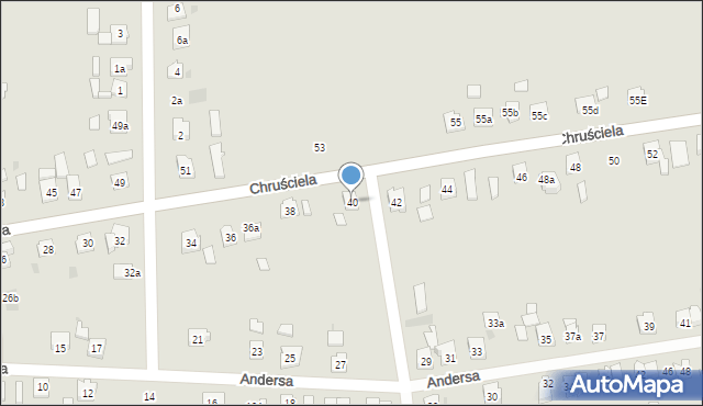 Przeworsk, Chruściela-Montera Antoniego, gen., 40, mapa Przeworsk