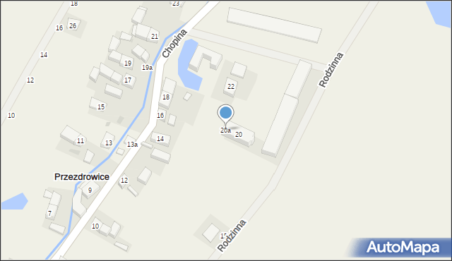Przezdrowice, Chopina Fryderyka, 20a, mapa Przezdrowice