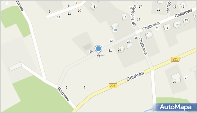 Przywidz, Chabrowa, 33, mapa Przywidz