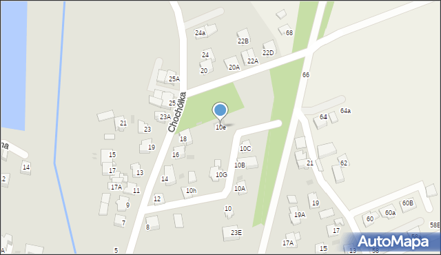 Pszczyna, Chochółka, 10e, mapa Pszczyny