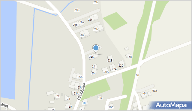 Pszczyna, Chochółka, 24b, mapa Pszczyny