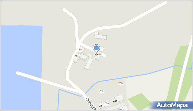 Pszczyna, Chochółka, 30, mapa Pszczyny