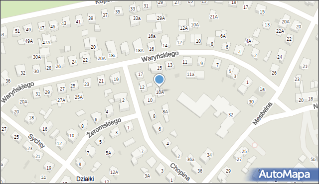 Puck, Chopina Fryderyka, 10A, mapa Puck
