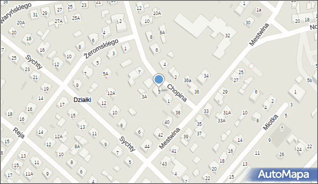 Puck, Chopina Fryderyka, 3, mapa Puck