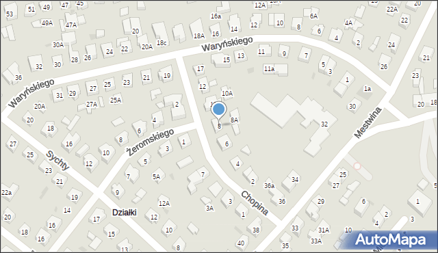 Puck, Chopina Fryderyka, 8, mapa Puck