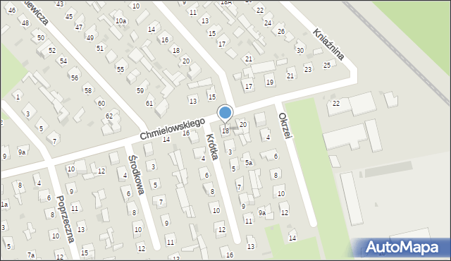 Puławy, Chmielowskiego Adama, 18, mapa Puław