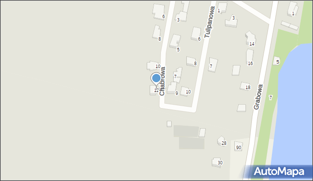 Pułtusk, Chabrowa, 12, mapa Pułtusk