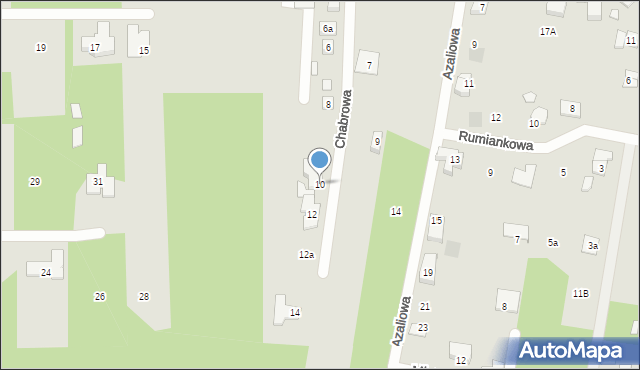 Puszczykowo, Chabrowa, 10, mapa Puszczykowo