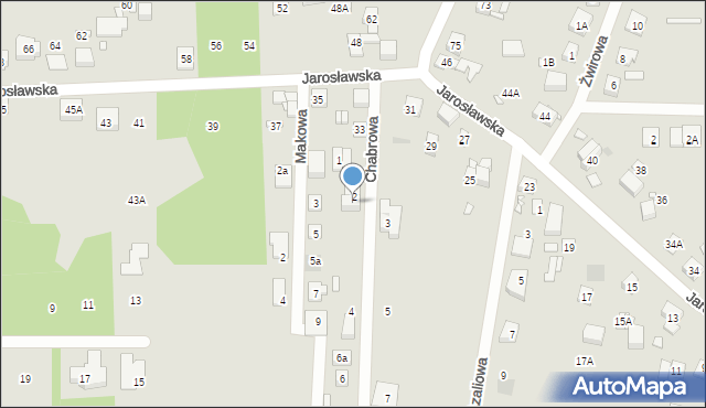 Puszczykowo, Chabrowa, 2A, mapa Puszczykowo