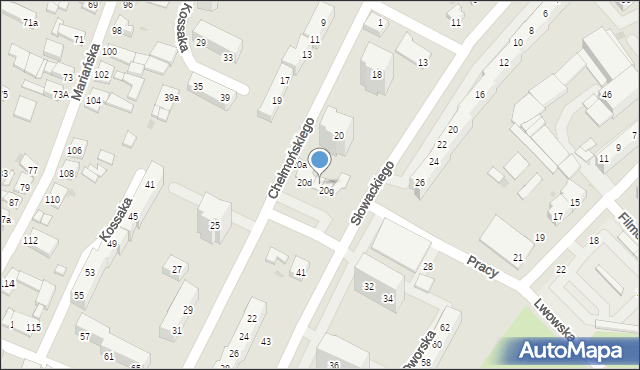Racibórz, Chełmońskiego Józefa, 20f, mapa Racibórz