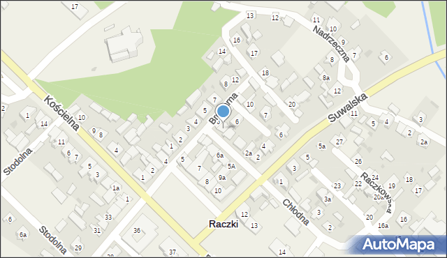 Raczki, Chłodna, 7, mapa Raczki