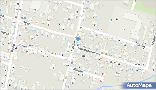 Radom, Chłodna, 18, mapa Radomia