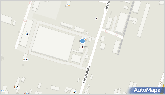 Radom, Chorzowska, 3, mapa Radomia