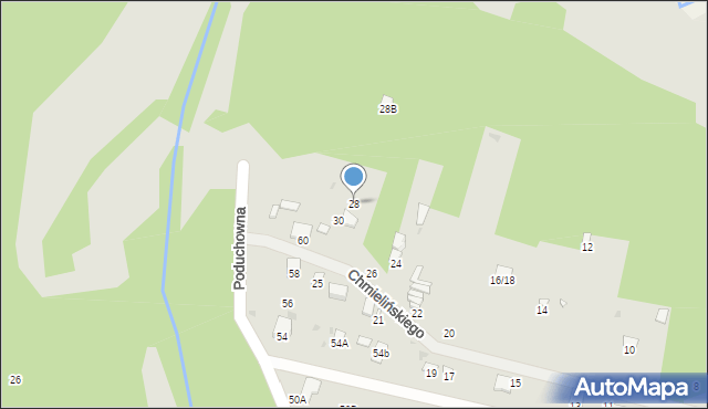 Radom, Chmielińskiego Zygmunta Adama, 28a, mapa Radomia