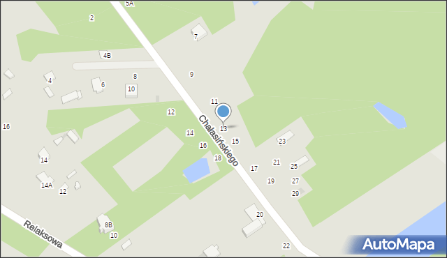 Radom, Chałasińskiego Józefa, 13, mapa Radomia