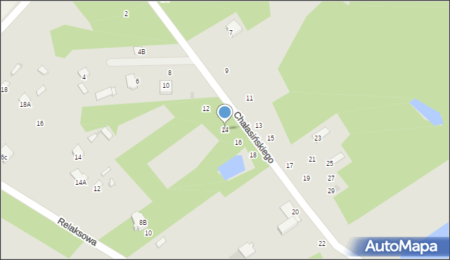 Radom, Chałasińskiego Józefa, 14, mapa Radomia