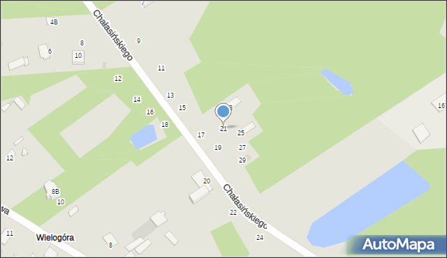 Radom, Chałasińskiego Józefa, 21, mapa Radomia