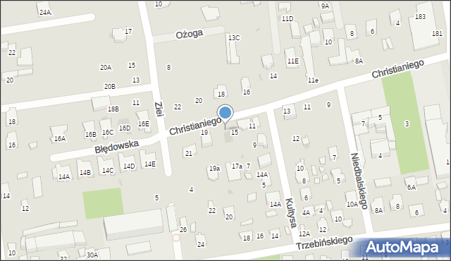 Radom, Christianiego Franciszka Ksawerego, gen., 17, mapa Radomia