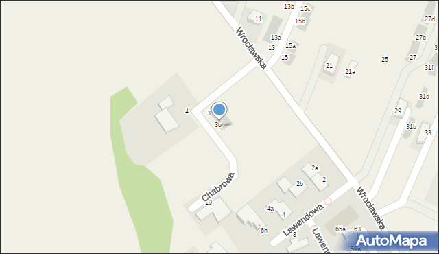 Radomierzyce, Chabrowa, 3c, mapa Radomierzyce