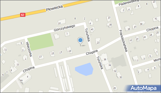 Radziejów, Chopina Fryderyka, 21, mapa Radziejów