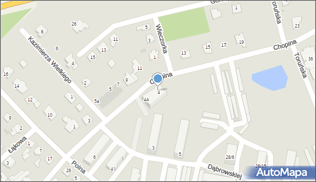 Radziejów, Chopina Fryderyka, 4b, mapa Radziejów