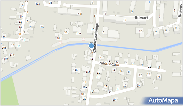 Radzyń Podlaski, Chomiczewskiego, 12, mapa Radzyń Podlaski