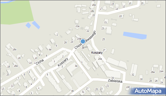 Radzyń Podlaski, Chomiczewskiego, 29, mapa Radzyń Podlaski