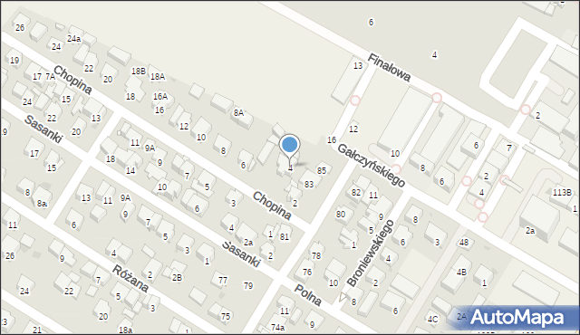 Raszyn, Chopina Fryderyka, 4, mapa Raszyn