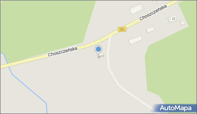 Recz, Choszczeńska, 10, mapa Recz