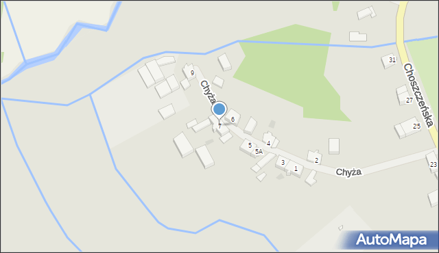 Recz, Chyża, 7, mapa Recz