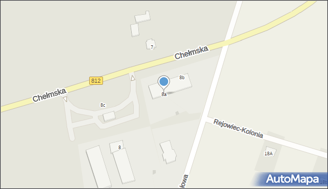 Rejowiec, Chełmska, 8a, mapa Rejowiec