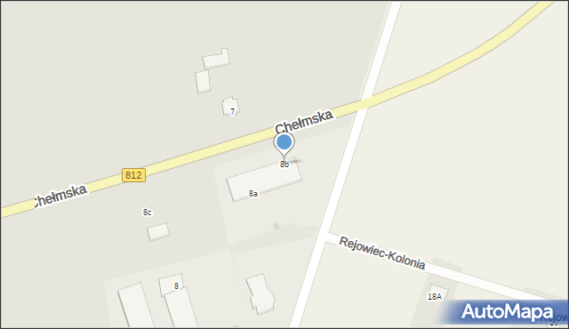 Rejowiec, Chełmska, 8b, mapa Rejowiec