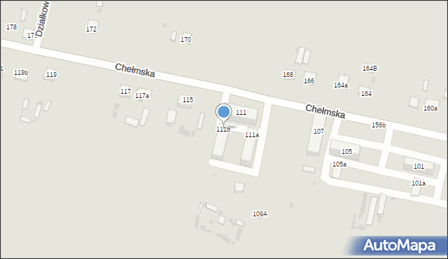 Rejowiec Fabryczny, Chełmska, 111b, mapa Rejowiec Fabryczny