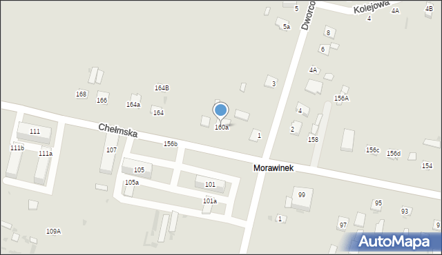 Rejowiec Fabryczny, Chełmska, 160a, mapa Rejowiec Fabryczny
