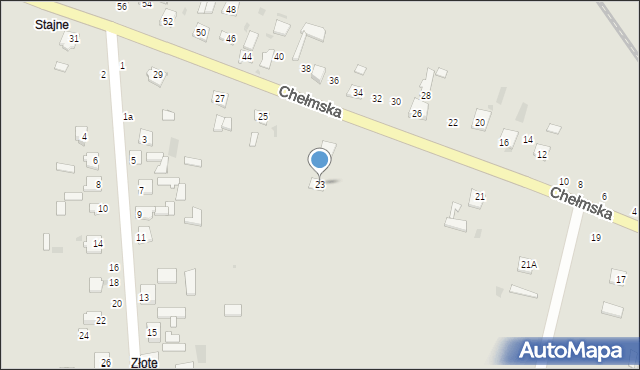 Rejowiec Fabryczny, Chełmska, 23, mapa Rejowiec Fabryczny